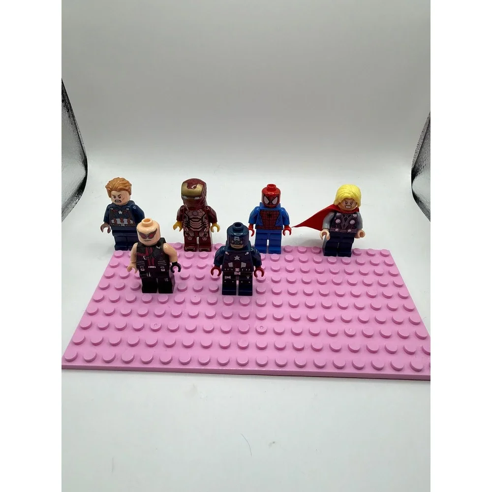 Marvel Avengers Minifigures Lot 6pc Iron Man Captain America Spider-Man Thor T-7